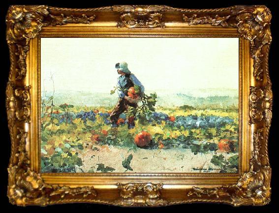 framed  Winslow Homer For to be a Farmer